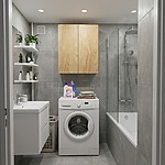 skrinka nad pračku PRO do 600x700x300 dvoj-dverová – Obrázok 2