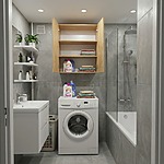 skrinka nad pračku PRO do 600x700x300 dvoj-dverová – Obrázok 3