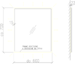 zrkadlo THIN LUNA LED do 600x700 – Obrázok 5