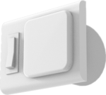 vypínač so zásuvkou ZEN, biely