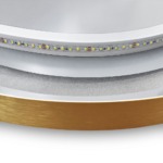 Zrkadlo LED OVL 50x100cm Brush Gold – Obrázok 9