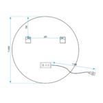 Zrkadlo LED BLUETOOTH FFJ 60cm – Obrázok 11