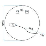Zrkadlo LED 70cm BAS – Obrázok 10