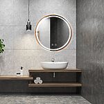 Zrkadlo LED 60cm MMJ BRUSH COPPER – Obrázok 3