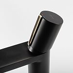 Umývadlová batéria REA ICON - čierno-zlatá, nízka – Obrázok 2