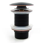 Umývadlova zástrčka Rea Retro Old Black click-clack – Obrázok 3