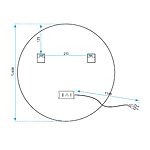 Zrkadlo LED 60cm MMJ BRUSH COPPER – Obrázok 10