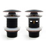 Umývadlova zástrčka Rea Retro Old Black click-clack – Obrázok 2