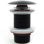 Umývadlova zástrčka Rea Retro Old Black click-clack