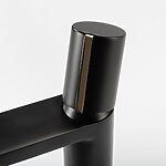 Umývadlová batéria REA ICON - čierno-zlatá, nízka – Obrázok 8