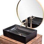 Umývadlo na dosku REA Inga Black Marble Mat – Obrázok 3