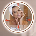 Zrkadlo LED 60cm MMJ BRUSH COPPER – Obrázok 6