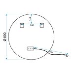 Zrkadlo LED 80cm MMJ Black – Obrázok 10