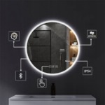 Zrkadlo LED BLUETOOTH FFJ 60cm – Obrázok 5