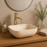 Umývadlo na dosku Rea Freja Travertine Matt – Obrázok 3