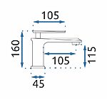 Umývadlová batéria REA ROMANO - čierna, nízka – Obrázok 5