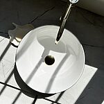 Umývadlo na dosku REA STELLA Gold Brush / White – Obrázok 4