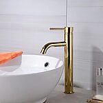 Umývadlová batéria REA LUNGO - zlato, vysoká – Obrázok 3