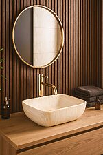 Umývadlo na dosku Rea Freja Travertine Matt – Obrázok 2