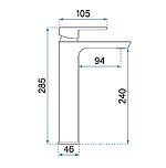 Umývadlová batéria REA ARGUS - čierna, vysoká – Obrázok 6