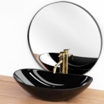 Umývadlo na dosku REA ROYAL 60 - čierne – Obrázok 3