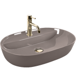 Umývadlo na dosku REA Aura 61 Beige Shiny – Obrázok 5