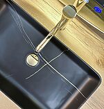 Umývadlo na dosku REA DENIS - čierny matný kameň – Obrázok 3