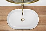 Umývadlo na dosku REA Nadia - zlatý okraj – Obrázok 5
