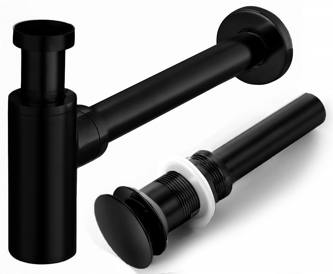 1377106c6c9814ec1e9f138e7c808cbb Umývadlový sifón Rea s čiernou zástrčkou „click-clack“ – Obrázok 1