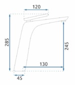 Umývadlová batéria REA JAGER - čierna, vysoká – Obrázok 5