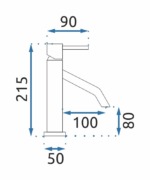 Umývadlová batéria REA LEVEL - čierna, nízka – Obrázok 6
