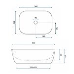 Umývadlo na dosku REA BELINDA MINI TRAVERTINE MATT – Obrázok 6