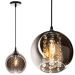 Zrkadlová sklenená závesná lampa s kryštálmi APP600-1CP