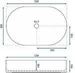 Umývadlo na dosku Rea LAYLA 50 – Obrázok 6
