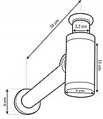 Umývadlový sifón s univerzálnym výpustom click-clack - old čierna – Obrázok 6