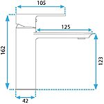 Umývadlová batéria REA Veneta Gold Nízka – Obrázok 5
