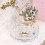 Umývadlo na dosku REA CRISTAL - priehľadné