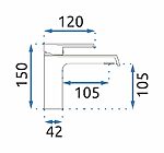 Umývadlová batéria REA HASS - matná čierna, nízka – Obrázok 5