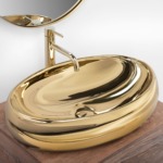 Umývadlo na dosku Rea Melania Gold – Obrázok 2