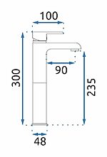 Umývadlová batéria REA BLOOM - čierna-zlatá, vysoká – Obrázok 6