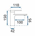 Umývadlová batéria REA STORM GOLD BRUSH Low – Obrázok 4