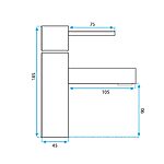 Umývadlová batéria REA TESS - zlato, nízka – Obrázok 5