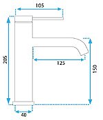 Umývadlová batéria REA CLIF NIKIEL – Obrázok 6