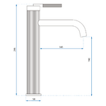 Umývadlová batéria REA Argon - Gold, vysoká – Obrázok 6