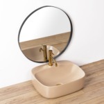 Umývadlo na dosku REA LUIZA 50 - matná béžová – Obrázok 2