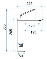 Umývadlová batéria REA MODO - zlato, vysoká – Obrázok 8
