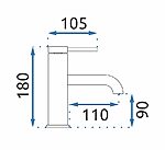 Umývadlová batéria REA SPOT - zlatá, nízka – Obrázok 5