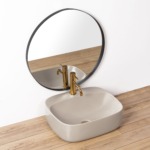 Umývadlo na dosku REA LUIZA 50 - matné svetlo šedé – Obrázok 2