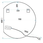Zrkadlo LED 80x70cm YH-3355 – Obrázok 6