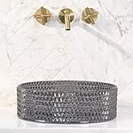 Umývadlo na dosku REA CRISTAL - čierne – Obrázok 3